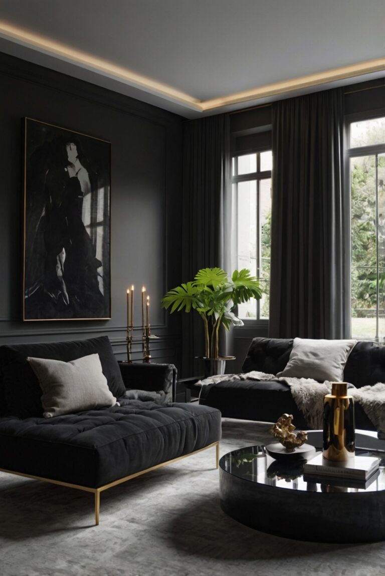 Black modern furniture, Modern living room decor, Contemporary home design, Luxury home interiors, Modern edge decor