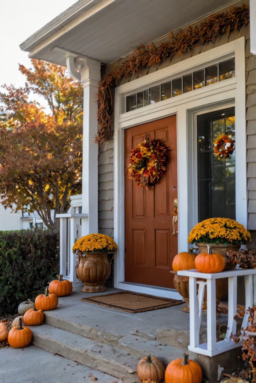 Fall porch decor, Fall front porch, Fall outdoor decor, Porch decorating ideas, Front porch design