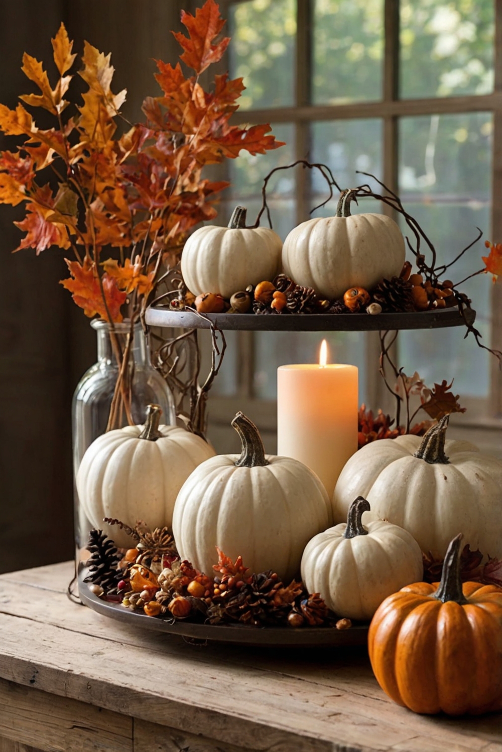 Fall home decor ideas, Elegant autumn decorations, Chic seasonal accents, Cozy fall home accessories, Modern fall interior design